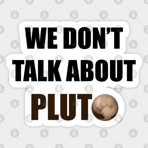 Pluto Dark Sticker by Swift Art
